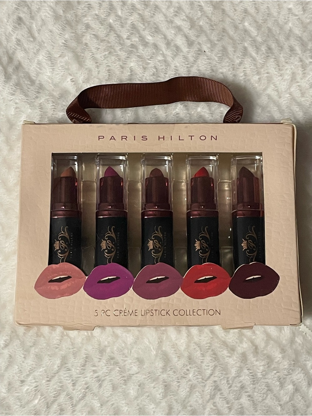 Paris Hilton 5 PC Crème Lipstick Collection Gift Set - New in Box